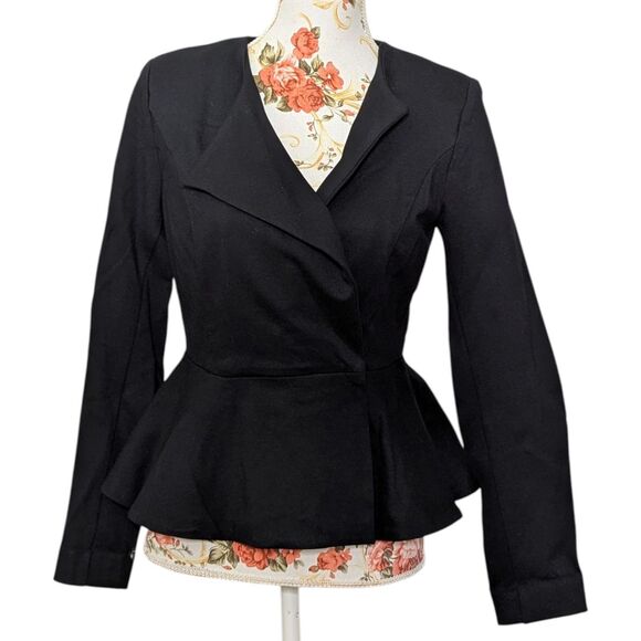 Cabi Size 2 Black Peplum Jacket Blazer Career Office Siren Corpcore Normcore - Picture 1 of 10
